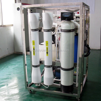 600ppm سیستم فیلتر کارخانه اسمز معکوس آب دریا مجهز به PLC
